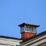 Chimney,Cap,Topper,On,House,Roof,Terra,Cotta,Liner,Blue